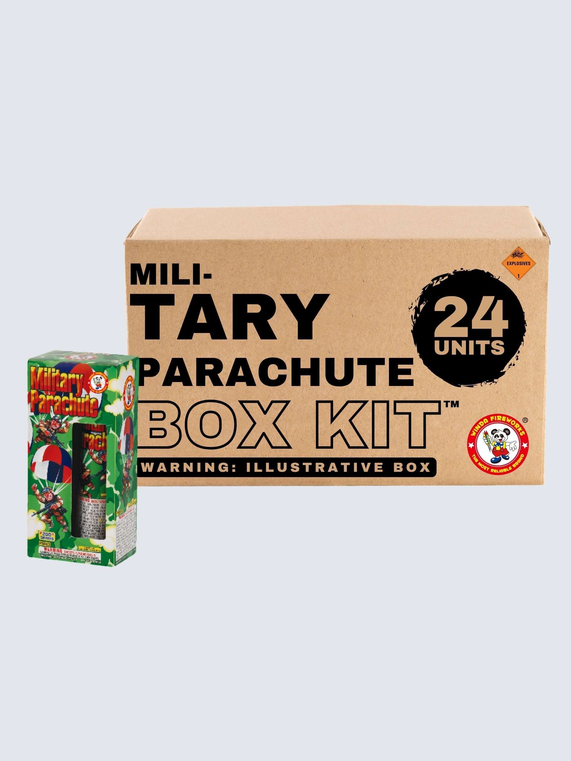 Military Parachute | Single Shot Aerial Daytime Parachute by Winda Fireworks -Shop Online for X-tra Large Parachute™ at Elite Fireworks!