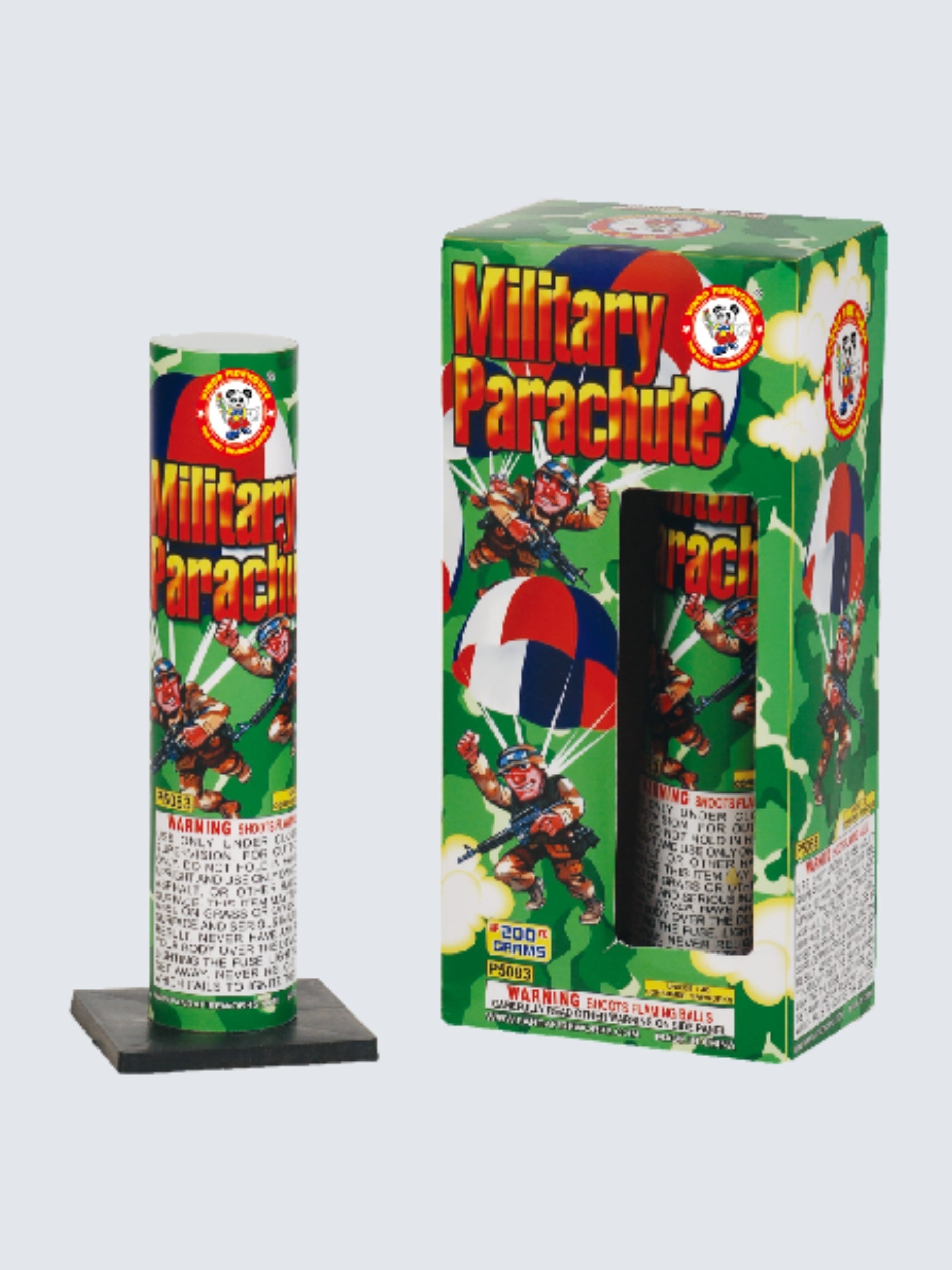 Military Parachute | Single Shot Aerial Daytime Parachute by Winda Fireworks -Shop Online for X-tra Large Parachute™ at Elite Fireworks!