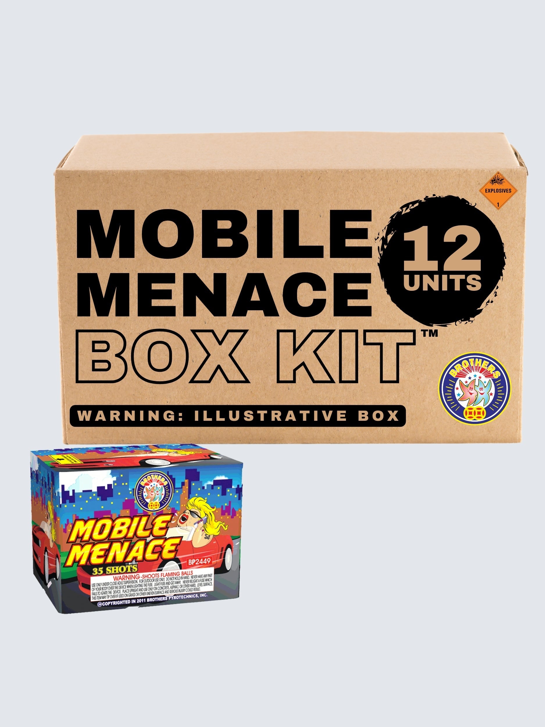 Mobile Menace | 35 Shot Aerial Repeater by Brothers Pyrotechnics -Shop Online for Standard Cake at Elite Fireworks!