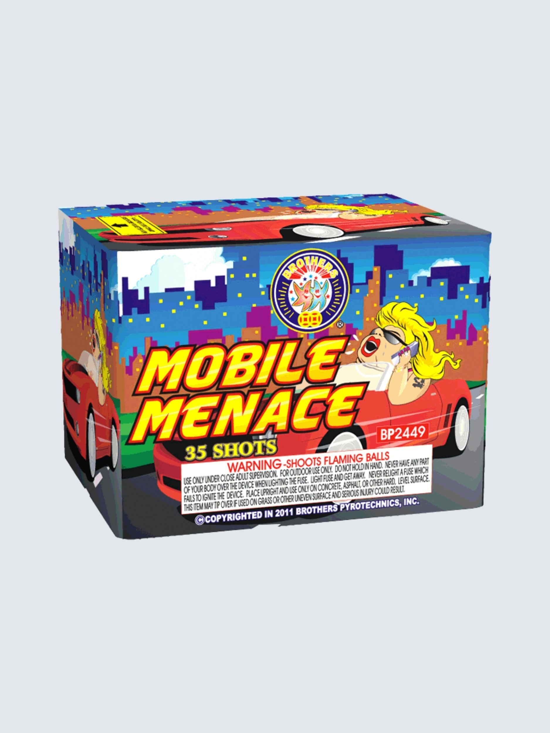 Mobile Menace | 35 Shot Aerial Repeater by Brothers Pyrotechnics -Shop Online for Standard Cake at Elite Fireworks!