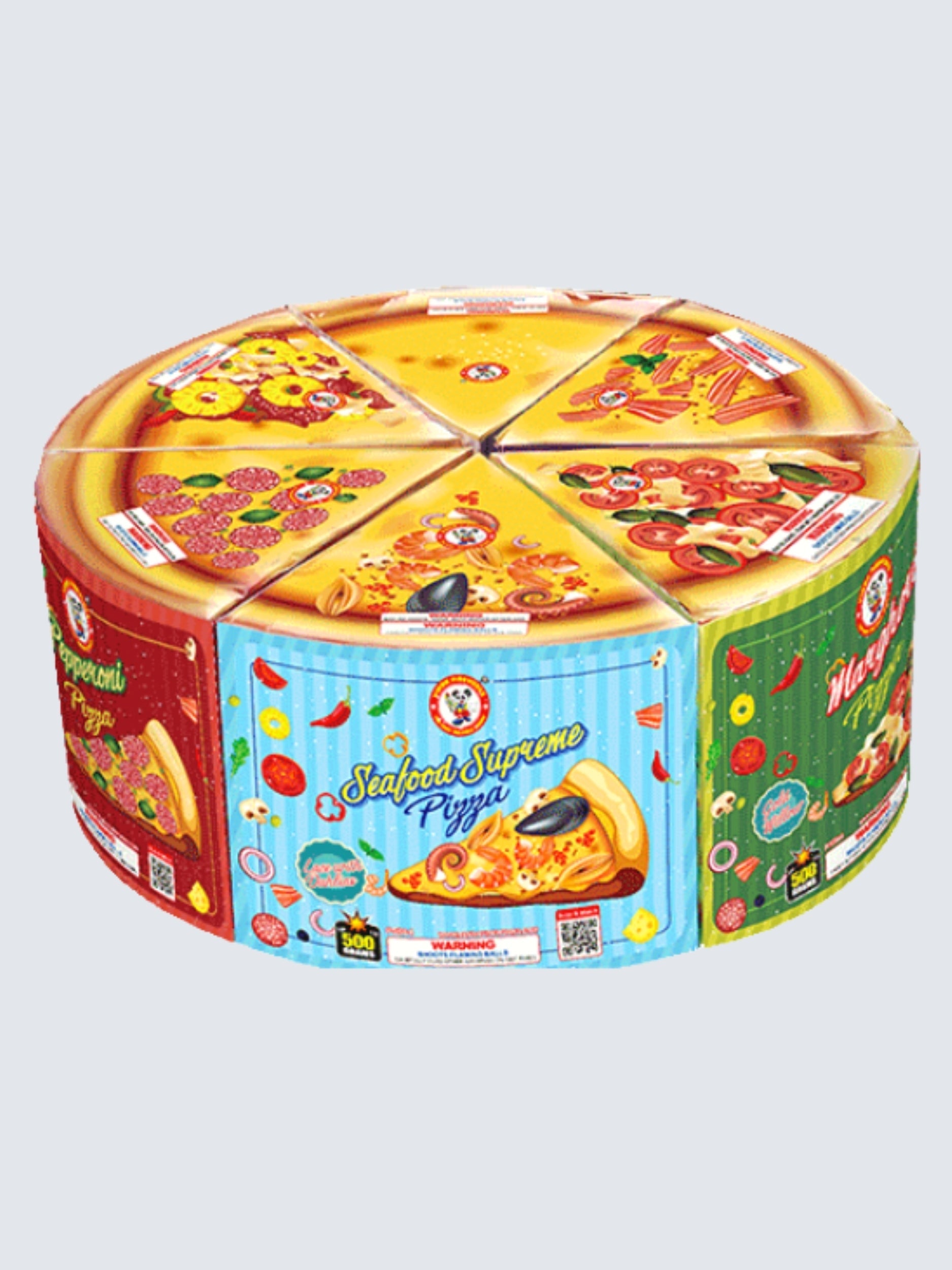 Pizza Platter | 90 Shot Box Kit™ - Six Slices by Winda Fireworks -Shop Online for Large Cake at Elite Fireworks!