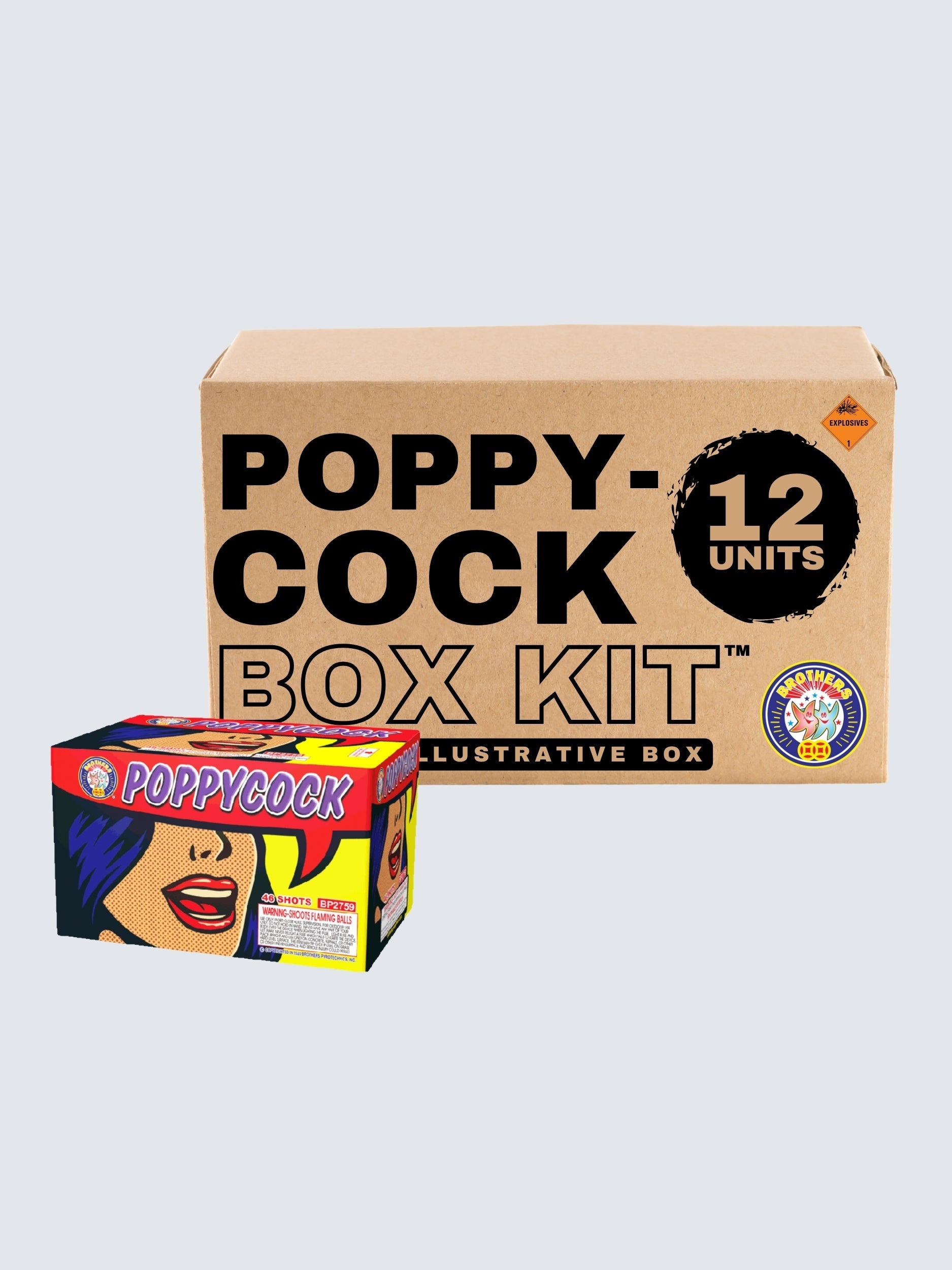 Poppycock | 46 Shot Aerial Repeater by Brothers Pyrotechnics -Shop Online for Standard Cake at Elite Fireworks!