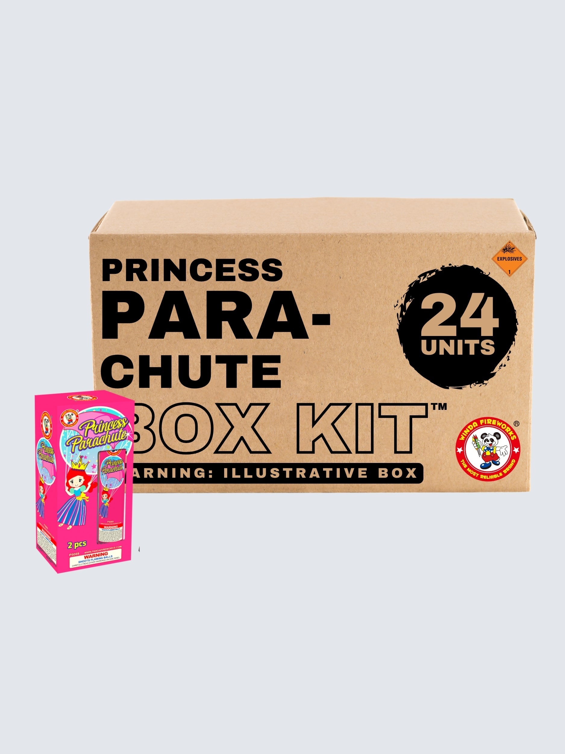Princess Parachute | Single Shot Aerial Daytime Parachute by Winda Fireworks -Shop Online for X-tra Large Parachute™ at Elite Fireworks!