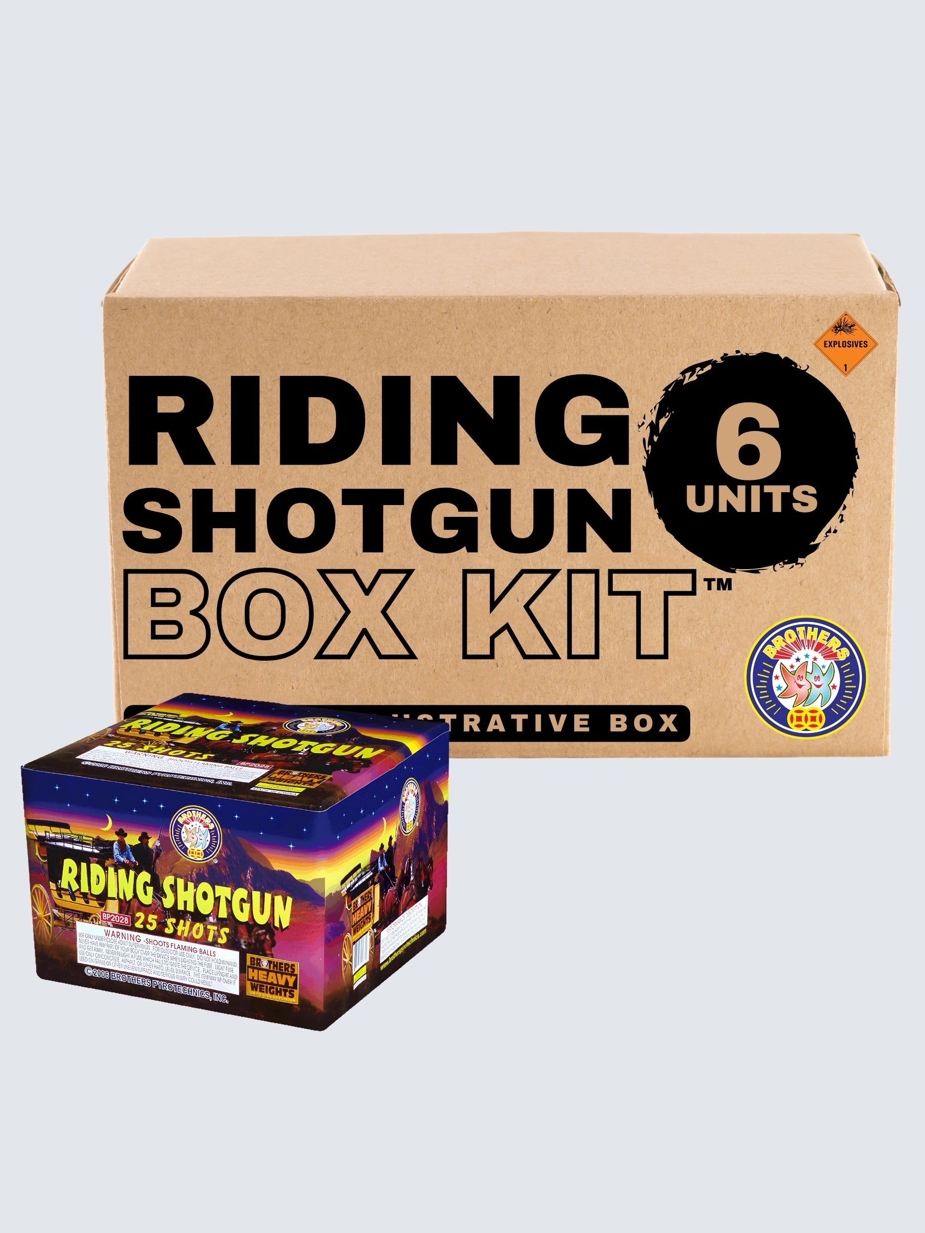 Riding Shotgun | 25 Shot Aerial Repeater by Brothers Pyrotechnics -Shop Online for Large Cake at Elite Fireworks!