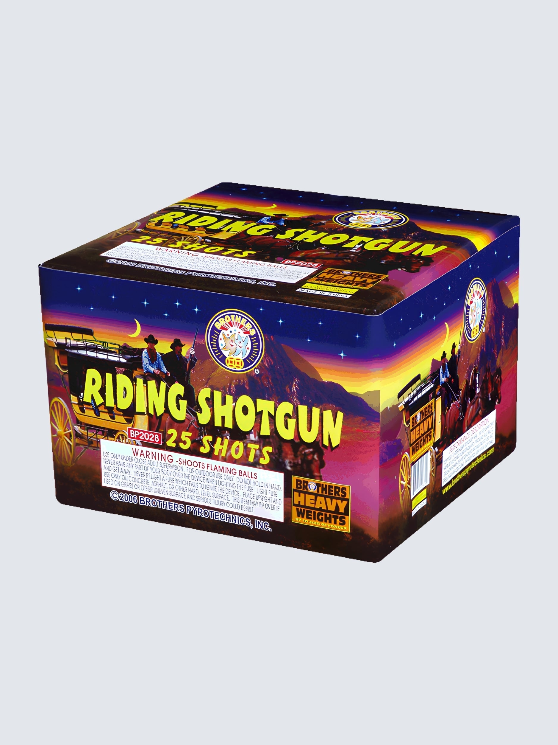 Riding Shotgun | 25 Shot Aerial Repeater by Brothers Pyrotechnics -Shop Online for Large Cake at Elite Fireworks!