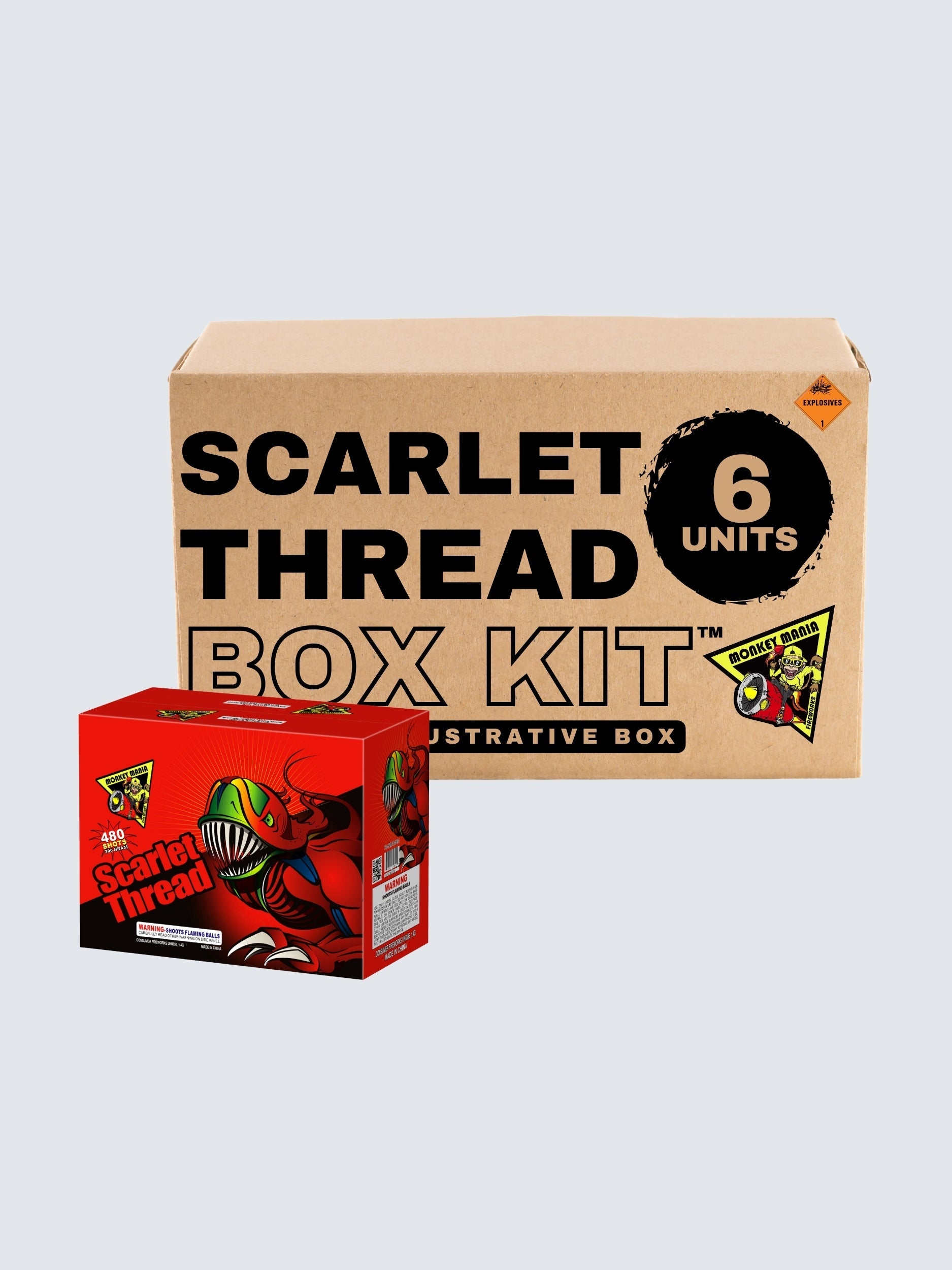 Scarlet Thread | 480 Shot Aerial Repeater by Monkey Mania -Shop Online for Zipper Cake at Elite Fireworks!