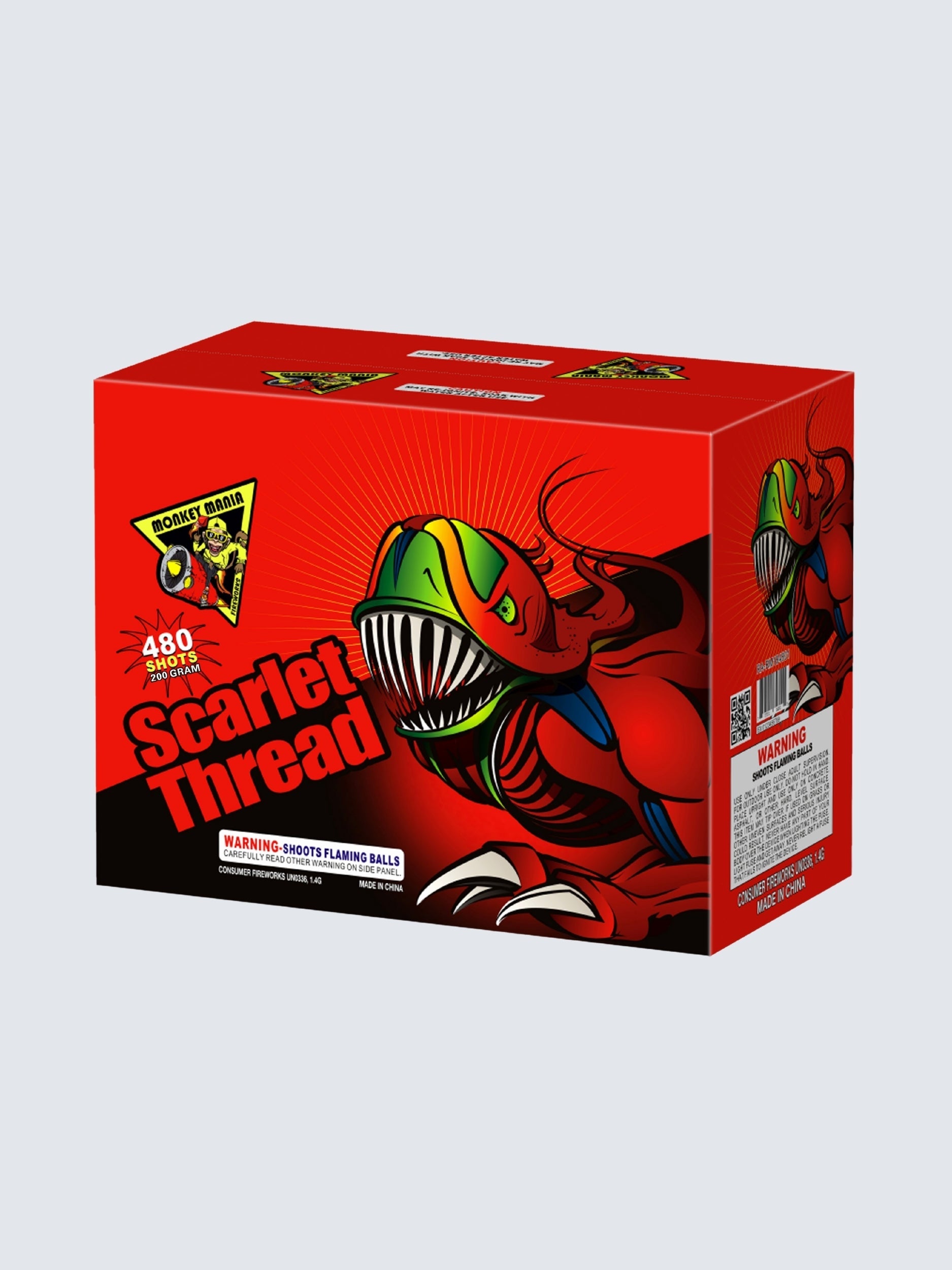 Scarlet Thread | 480 Shot Aerial Repeater by Monkey Mania -Shop Online for Zipper Cake at Elite Fireworks!