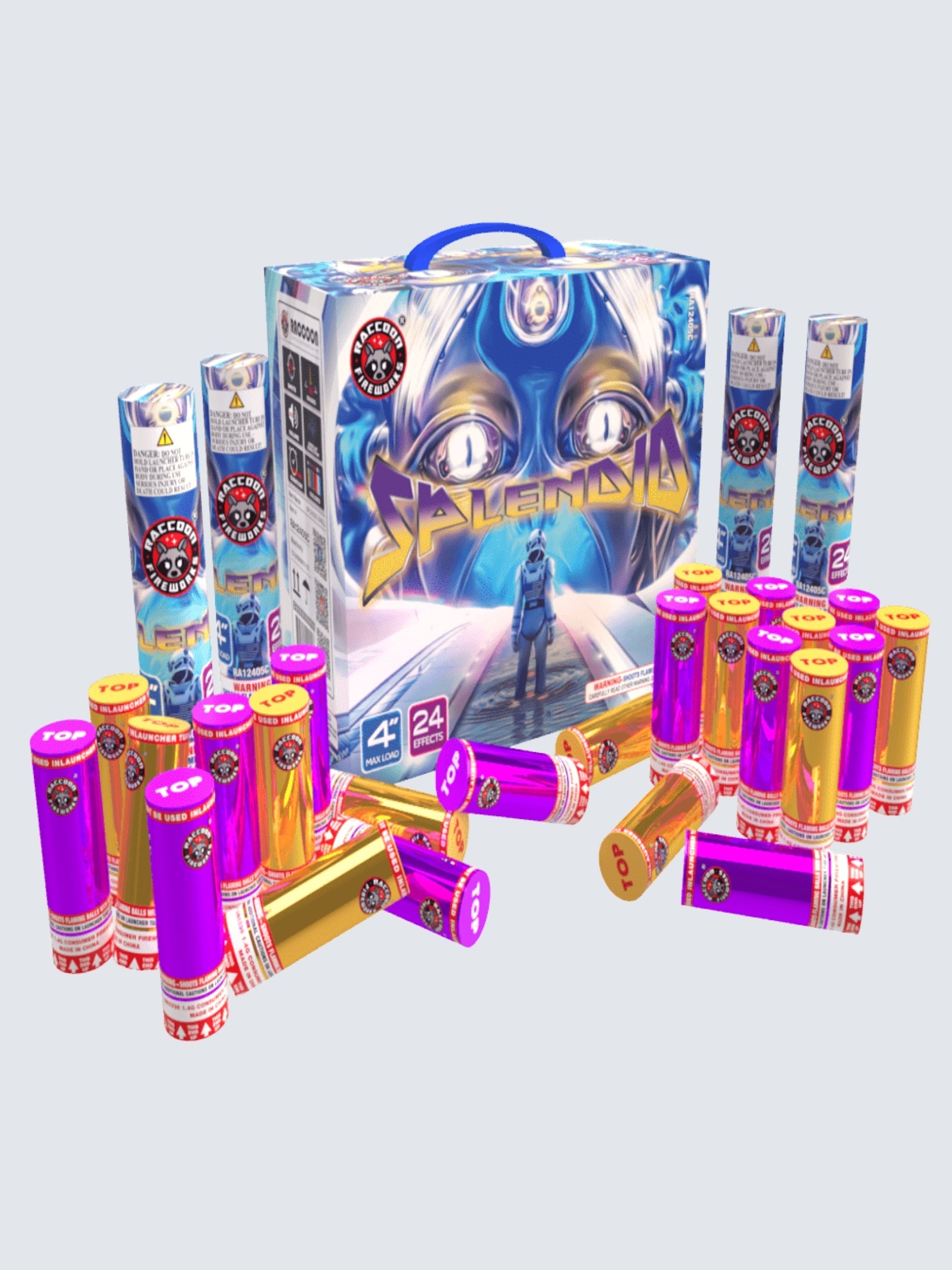 Splendid | 24 Break Artillery Shell by Raccoon Fireworks -Shop Online for Large Canister Kit™ at Elite Fireworks!