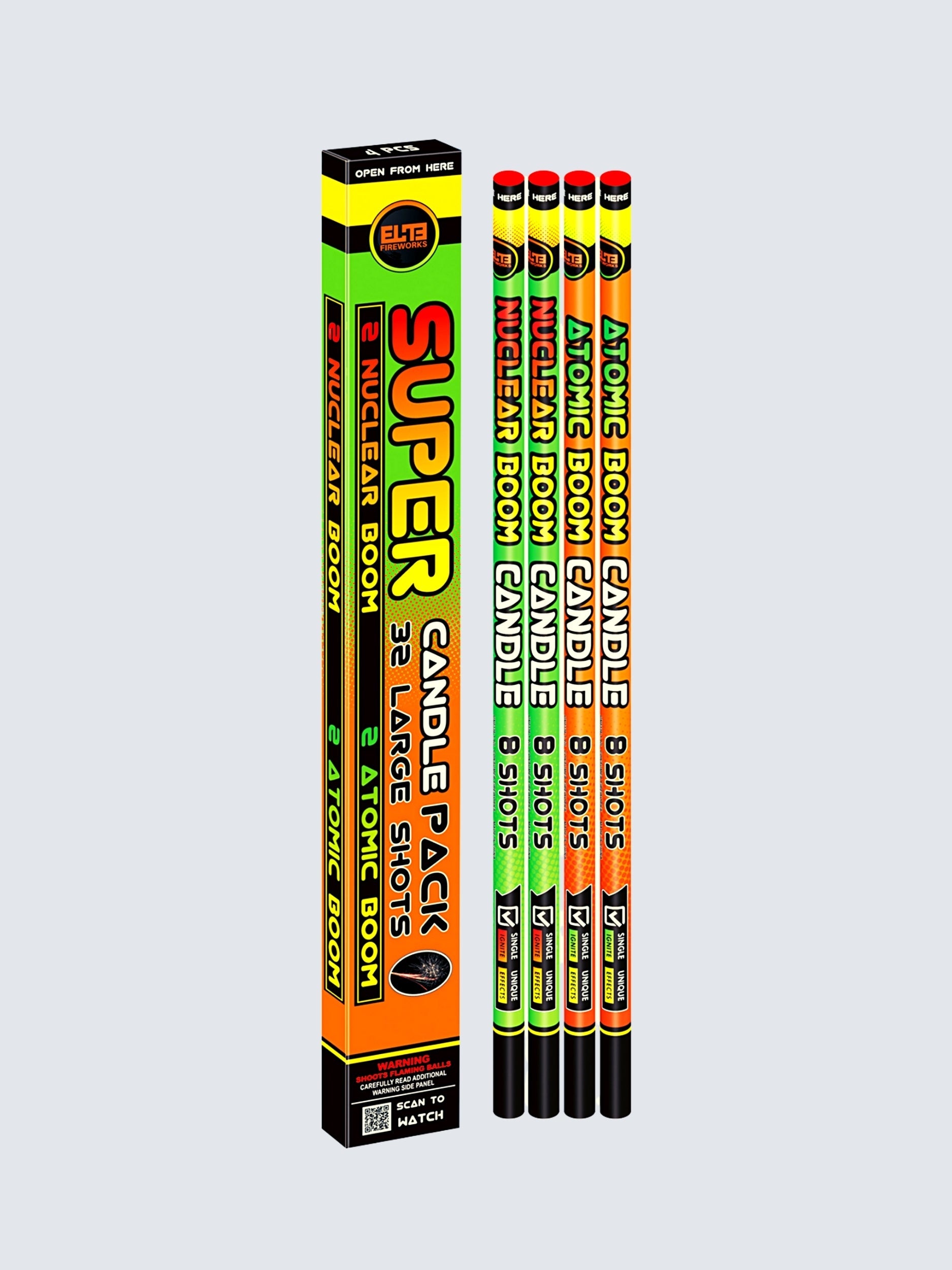 Super Candle Pack™ | 8 Shot Barrage Candle by Prime Series® -Shop Online for Standard Candle at Elite Fireworks!
