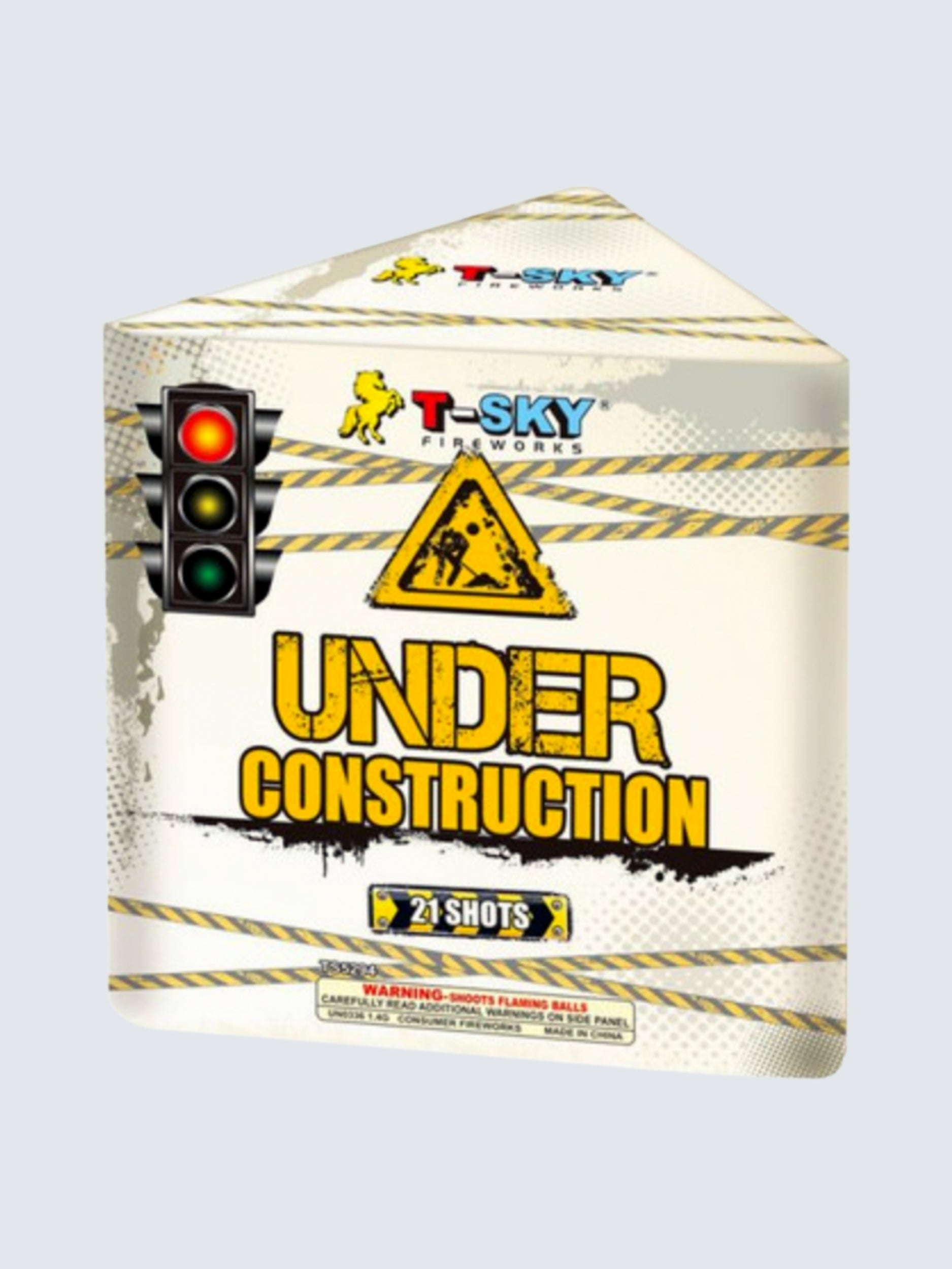Under Construction | 21 Shot Aerial Repeater by T-Sky Fireworks -Shop Online for Standard Cake at Elite Fireworks!