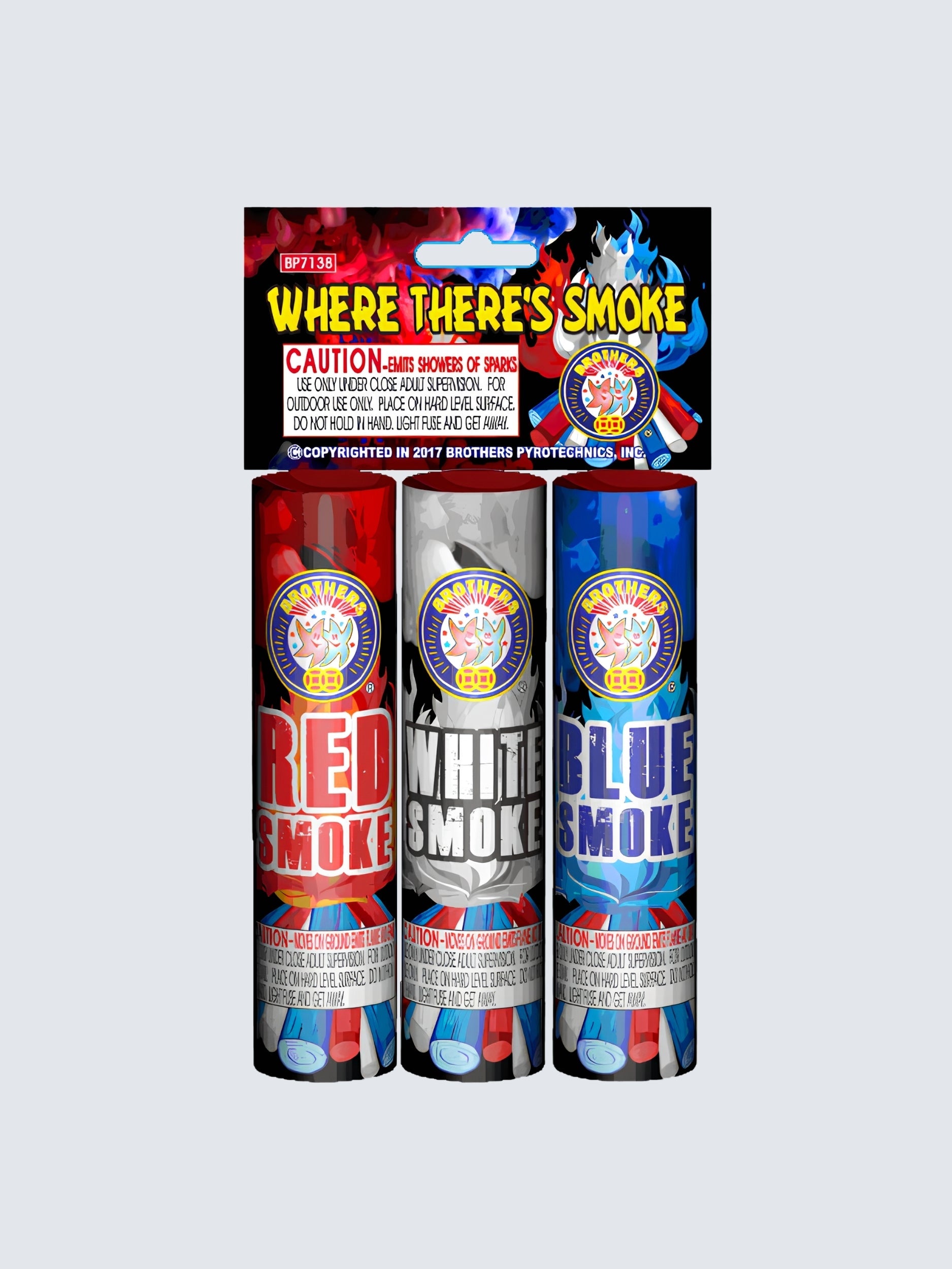 Where There's Smoke | Three Color Assorted Smoke Gadget by Brothers Pyrotechnics -Shop Online for X-tra Large Smoke Tube™ at Elite Fireworks!