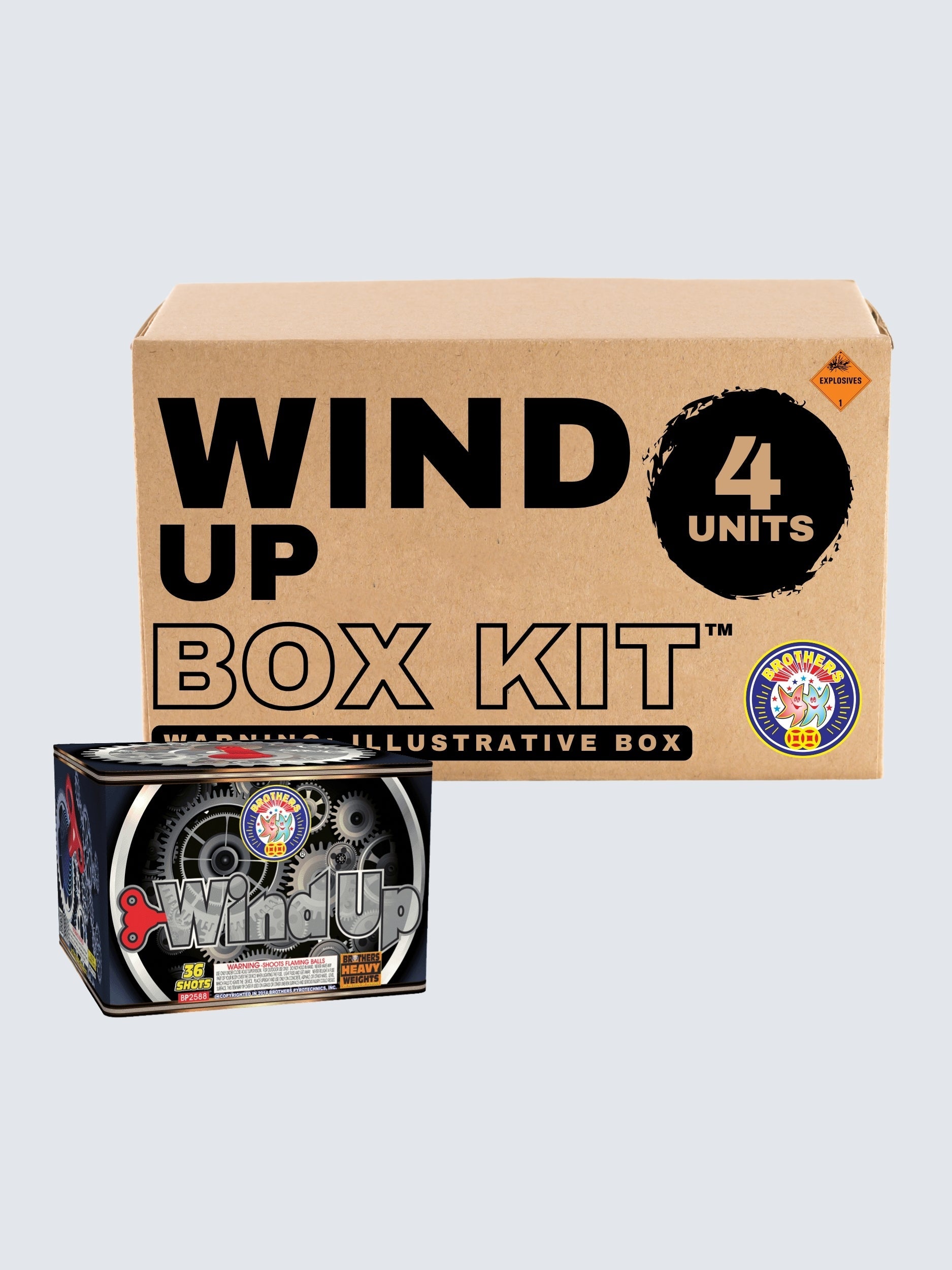 Wind Up | 36 Shot Aerial Repeater by Brothers Pyrotechnics -Shop Online for X-tra Large Cake™ at Elite Fireworks!